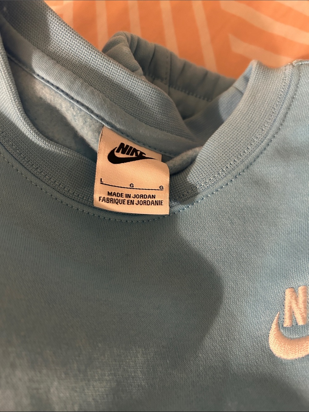 Nike Baby Blue Crewneck Sweatshirt and Jogger Set - Picture 3 of 3